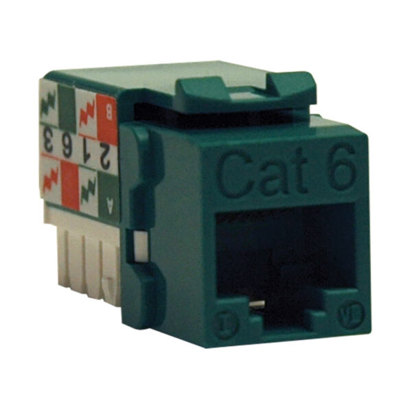 3af3a03cfc18f652a8a8e36a8528d609 Tripp Lite series Cat6/Cat5e 110 Style Punch Down Keystone Jack - Green, TAA