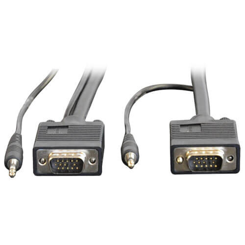 3b5feb9ee857df5a7456814845b109ed Tripp Lite series VGA High-Resolution RGB Coaxial Cable with Audio (HD15 and 3.5mm M/M), 10 ft. (3.05 m)