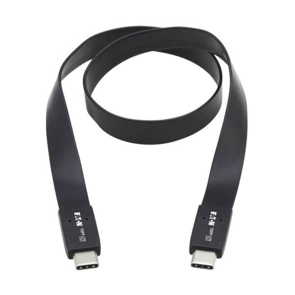 3b7fbc62684f4fd4cf1f454ae85f4867 Tripp Lite series USB-C Flat Cable (M/M) - USB 3.2 Gen 2 (10 Gbps), Thunderbolt 3 Compatible, 3 ft. (0.91 m)