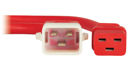 Tripp Lite series PDU Power Cords, C19 to P-Lock C20 - Heavy-Duty, 20A, 250V, 12 AWG, 3 ft. (0.9 m), Red, 6 Pack