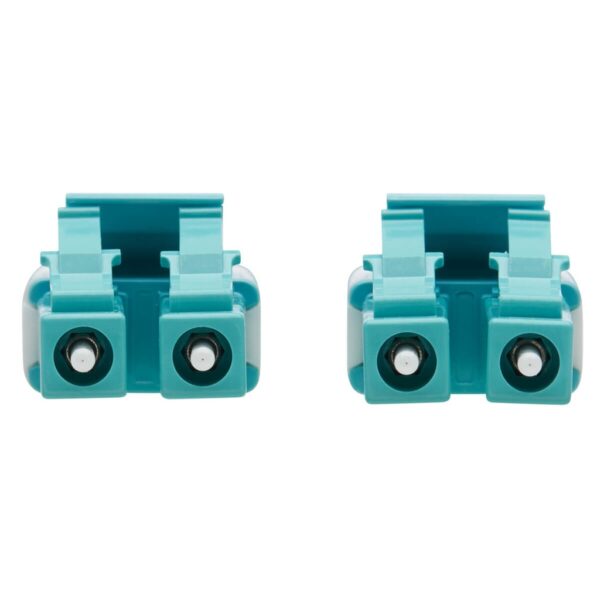 Tripp Lite series 100G Duplex Multimode 50/125 OM4 Armored Fiber Optic Cable (LC/LC Duplex M/M), LSZH, Aqua, 100 m (328 ft.)