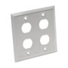 Tripp Lite series 4 Port Double Gang Faceplate, Stainless Steel, Industrial Grade, IP44, TAA