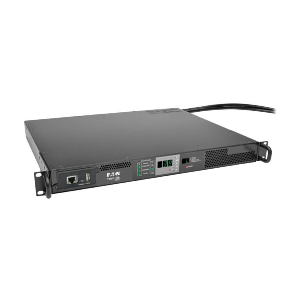 Tripp Lite series 3.8kW Single-Phase Monitored Automatic Transfer Switch PDU, 2 200-240V 16A L6-20P Inputs, 1 L6-20R Outlet, 1U, TAA
