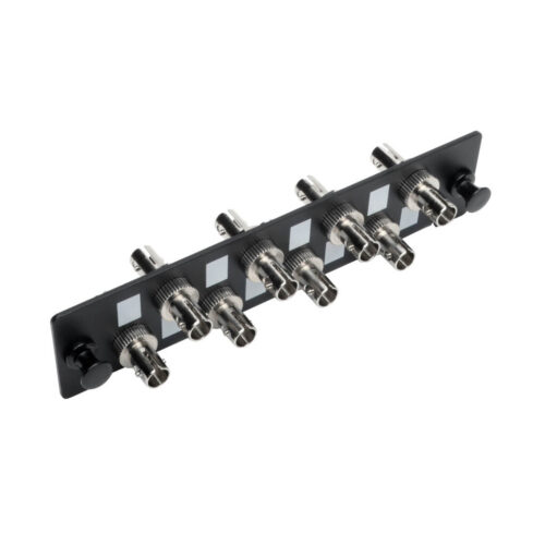 Tripp Lite series High-Density Fiber Adapter Panel (MMF/SMF), 8 ST Simplex Connectors, Black