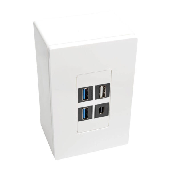 Tripp Lite series Single-Gang Surface-Mount Back Box, White, TAA