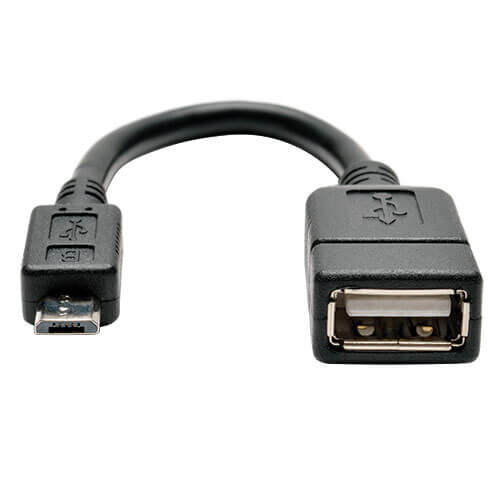 3caf4a00397727793a65f746c1b24c54 Tripp Lite series Micro USB to USB OTG Host Adapter Cable, 5-Pin Micro USB B to USB A M/F, 6-in. (15.24 cm)