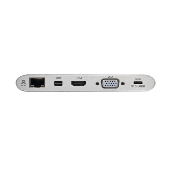 Tripp Lite series USB-C Dock, Dual Display - 4K HDMI/mDP, VGA, USB 3.x (5Gbps), USB-A/C Hub, GbE, Memory Card, 100W PD Charging