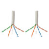 Tripp Lite series Cat6 Gigabit Bulk UTP Stranded 24 AWG CMR PVC Cable, White, 1000 ft. (304.8 m)