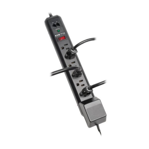 Tripp Lite series Protect It! 7-Outlet Surge Protector, 6 ft. (1.83 m) Cord, 1080 Joules, Modem/Fax Protection, Black Housing