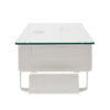 Tripp Lite series Monitor Riser for Desk - Height Adjustable, Glass Top, USB and Audio Ports