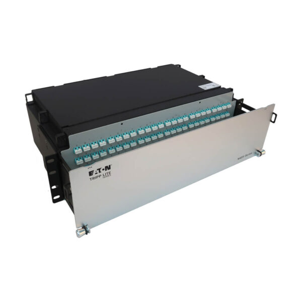3dca55202da9bf5da1df91b81c1d26a0 Tripp Lite series Preloaded Fiber Patch Panel, 3U - 24x (12F MTP/MPO-PC to 4x LC Duplex F/F) 8F Trunk Cables, OM4 Multimode, 10 m (32.8 ft.)