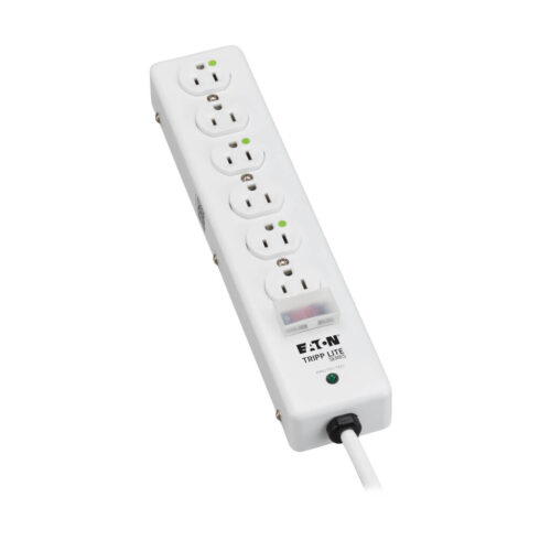 Tripp Lite series Hospital-Grade Surge Protector with 6 Hospital-Grade Outlets, 6 ft. (1.83 m) Cord, 1050 Joules, UL 1363, Not for Patient-Care Rooms
