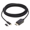 3dfcac0db2c7c5cbb2e2e82a12a67c7a Tripp Lite series USB-C to DisplayPort Bi-Directional Active Adapter Cable (M/M), 4K 60 Hz, HDR, Locking DP Connector, 10 ft. (3.1 m), TAA