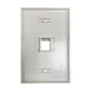 Tripp Lite series Safe-IT 1-Port Single-Gang Keystone Wall Plate, Antibacterial, Ivory Matte, TAA