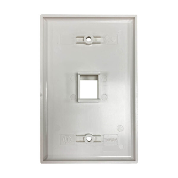 Tripp Lite series Safe-IT 1-Port Single-Gang Keystone Wall Plate, Antibacterial, Ivory Matte, TAA