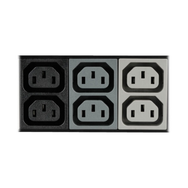 Tripp Lite series 5.7kW 3-Phase Local Metered PDU, 208/120V Outlets (36 C13, 6 C19, 6 5-15/20R), L21-20P, 6 ft. (1.83 m) Cord, 0U Vertical, TAA
