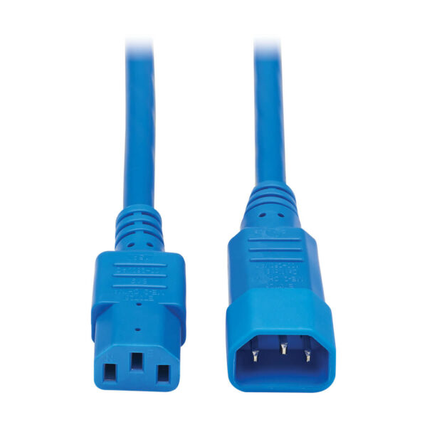 Tripp Lite series Heavy-Duty PDU Power Cord, C13 to C14 - 15A, 250V, 14 AWG, 6 ft. (1.83 m), Blue