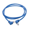 Tripp Lite series Up/Down-Angle Cat6 Gigabit Molded UTP Ethernet Cable (RJ45 Up-Angle M to RJ45 Down-Angle M), Blue, 5 ft. (1.52 m) - N204-005-BL-UD