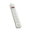 Tripp Lite series Protect It! 7-Outlet Surge Protector, 6 ft. Cord, 1080 Joules, Diagnostic LED, Light Gray Housing