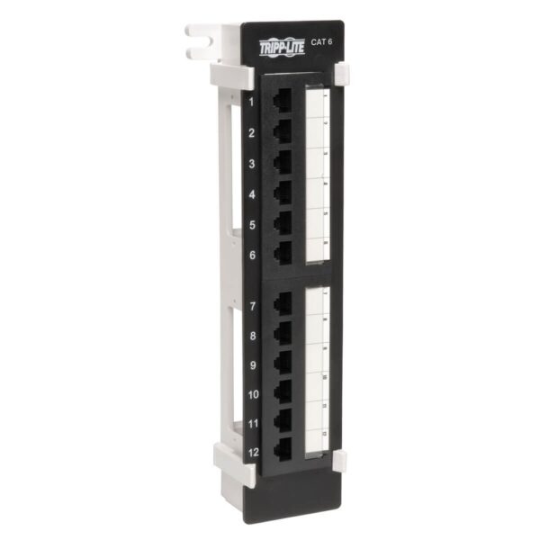 3f1d5fb30495a4e68e9c99bc20f14723 Tripp Lite series 12-Port Cat6/Cat5 Wall-Mount Vertical 110 Patch Panel, TAA