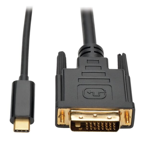 Tripp Lite series USB-C to DVI Active Adapter Cable (USB-C to DVI-D Dual Link M/M), 3 ft. (0.9 m)