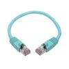 Tripp Lite series Cat6a 10G Snagless Shielded STP Ethernet Cable (RJ45 M/M), PoE, Aqua, 1 ft. (0.31 m)