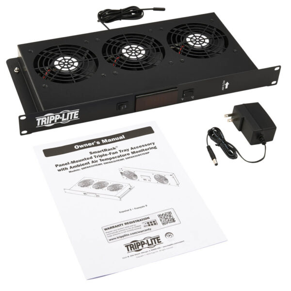 3f3aff29eac3c88c23668410a5aed77e Tripp Lite series 1U Blanking Panel with Temperature Sensor and High-Performance Fans