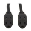 3f58d025e4689398a0b2b9ce091a57dd Tripp Lite series Extension Cord Y Splitter, NEMA 5-15P to 2x NEMA 5-15R - Heavy Duty, 15A, 120V, 14 AWG, 1 ft. (0.3 m), Black