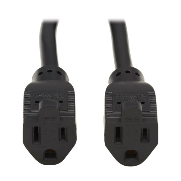3f58d025e4689398a0b2b9ce091a57dd Tripp Lite series Extension Cord Y Splitter, NEMA 5-15P to 2x NEMA 5-15R - Heavy Duty, 15A, 120V, 14 AWG, 1 ft. (0.3 m), Black