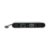 Tripp Lite series USB-C Multiport Adapter - 4K HDMI, VGA, USB 3.x (5Gbps) Hub Port, GbE, HDCP, Black