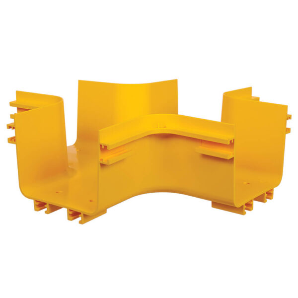 Tripp Lite series Toolless Horizontal 4-Way Junction for Fiber Routing System, 120 mm (5 in.)