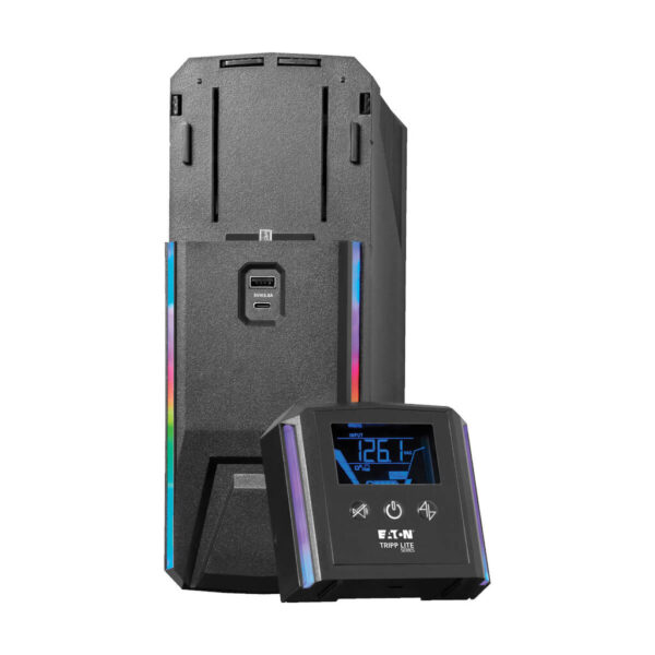 3fbb81a40416141f24b6ba82c0a05459 Tripp Lite series 1000VA 600W 120V Pure Sine Wave Gaming UPS Battery Backup - LCD, AVR, RGB LEDs, USB Charging, Tower