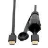Tripp Lite series High-Speed HDMI Cable (M/M) - 4K 60 Hz, HDR, Industrial, IP68, Hooded Connector, Black, 12 ft.