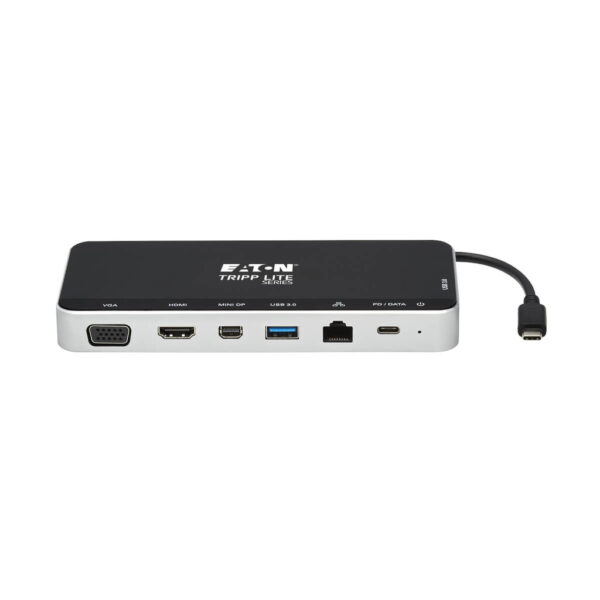 Tripp Lite series USB Dock, Triple Display - 4K HDMI & mDP, VGA, USB 3.x (5Gbps), USB-A/C Hub, GbE, 60W PD Charging