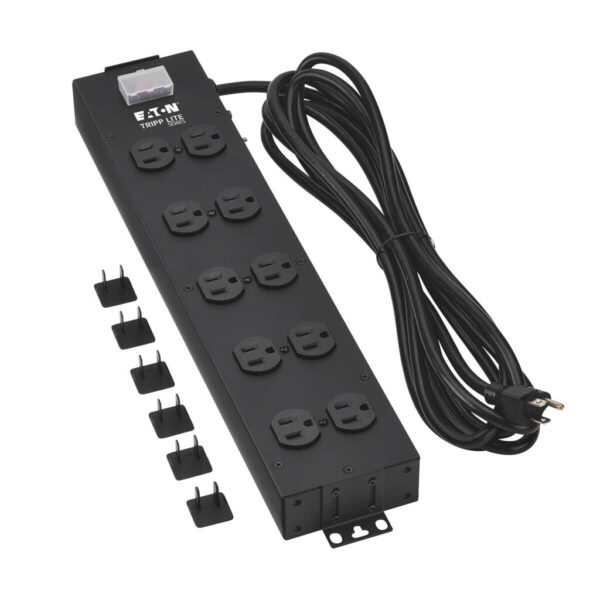 4007543f0ff9a4be9520fb221f1b8288 Tripp Lite series Industrial Power Strip, 10-Outlet, 15 ft. (4.6 m) Cord, Large Plug Spacing