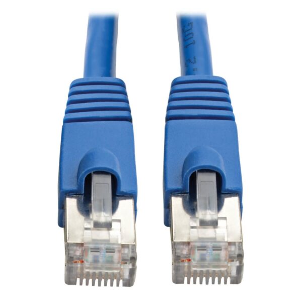 401ba59cfd339b65a4650cb1cf7f3c04-2 Tripp Lite series Cat6a 10G Snagless Shielded STP Ethernet Cable (RJ45 M/M), PoE, Blue, 8 ft. (2.43 m) - N262-008-BL