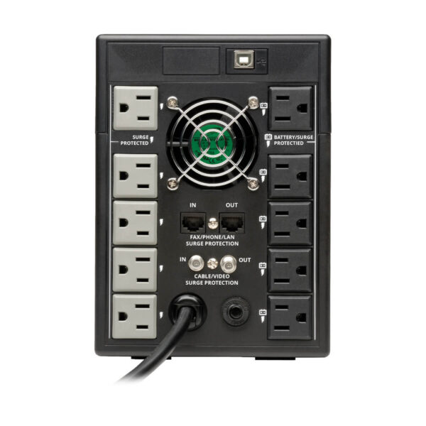 Tripp Lite series OmniSmart 1500VA 810W 120V Line-Interactive UPS - 10 Outlets, AVR, USB, LCD, Tower