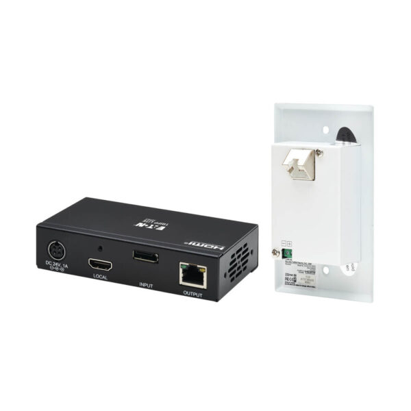 4071f8f3063ebfd90d343f6aaae98de8 Tripp Lite DisplayPort to HDMI over Cat6 Extender Kit, Box Transmitter/Wall Plate Receiver, 4K 60 Hz, PoC, HDCP 2.2, 230 ft., TAA - B127A-1A1-BDFH
