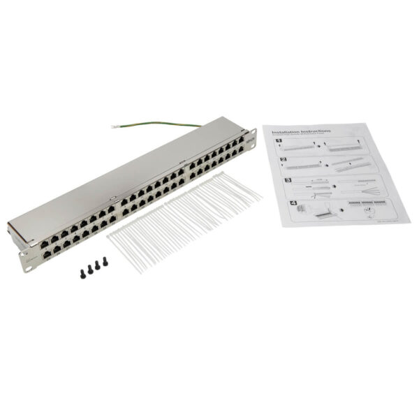 40a5004e2aab042ea6c0d1c23adffb6a Tripp Lite series Cat5e/Cat6 48-Port Patch Panel - Shielded, Krone IDC, 568A/B, RJ45 Ethernet, 1U Rack-Mount, TAA - N252-048-SH-K