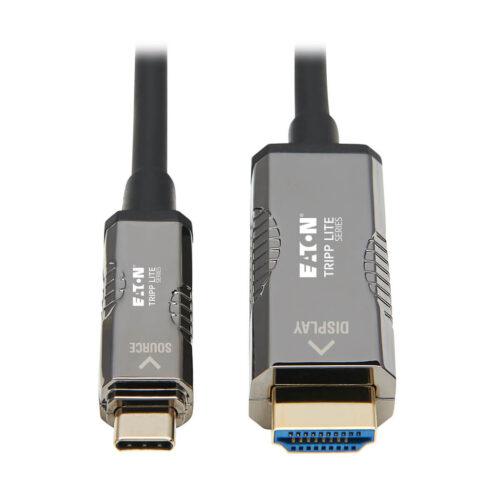 Tripp Lite series High-Speed USB-C to HDMI Active Optical Cable (AOC) - UHD 4K 60 Hz, HDR, CL3 Rated, Black, 30 m (98 ft.)