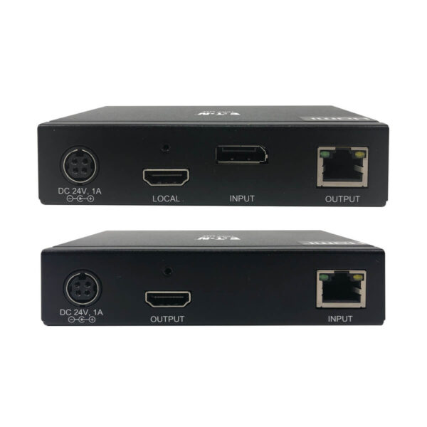 412828c908d62608c4aee121714d631d Tripp Lite series DisplayPort to HDMI over Cat6 Extender Kit, KVM Support, 4K 60Hz, 4:4:4, USB, PoC, HDCP 2.2, 230 ft., TAA