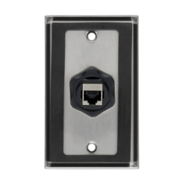 Tripp Lite series RJ45 Bulkhead Coupler for Cat5/Cat6, Female to Female, Shielded, Industrial, Dust Cap - IP68, TAA