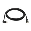Tripp Lite series USB-C Cable (M/M) - USB 2.0, 5A (100W) Rated, Right-Angle Plug, Black, 2 m (6.6 ft.)
