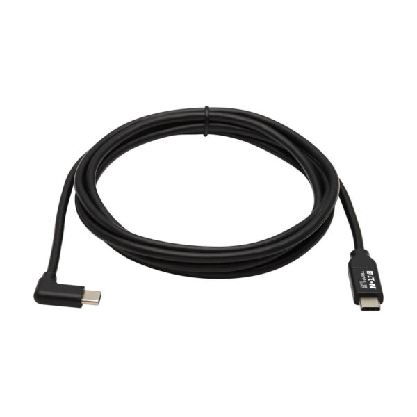 Tripp Lite series USB-C Cable (M/M) - USB 2.0, 5A (100W) Rated, Right-Angle Plug, Black, 2 m (6.6 ft.)