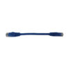 Tripp Lite series Cat6a 10G Snagless Molded UTP Ethernet Cable (RJ45 M/M), PoE, Blue, 6 in. (15 cm)