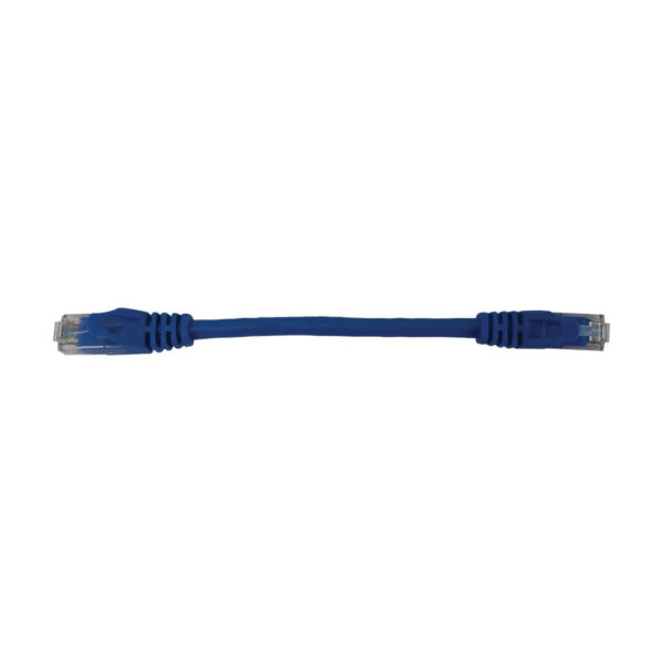 Tripp Lite series Cat6a 10G Snagless Molded UTP Ethernet Cable (RJ45 M/M), PoE, Blue, 6 in. (15 cm)
