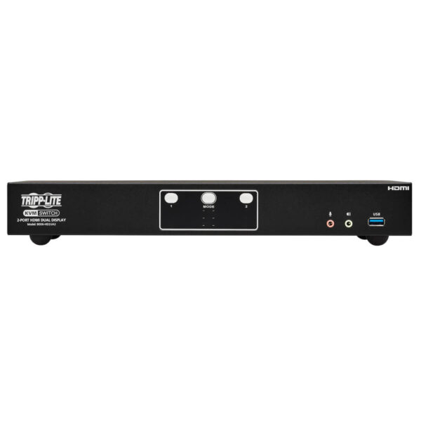Tripp Lite series 2-Port HDMI Dual-Display KVM Switch - 4K 60 Hz, USB 3.2 Gen 1, HDCP 2.2, USB Sharing, TAA - B006-HD2UA2