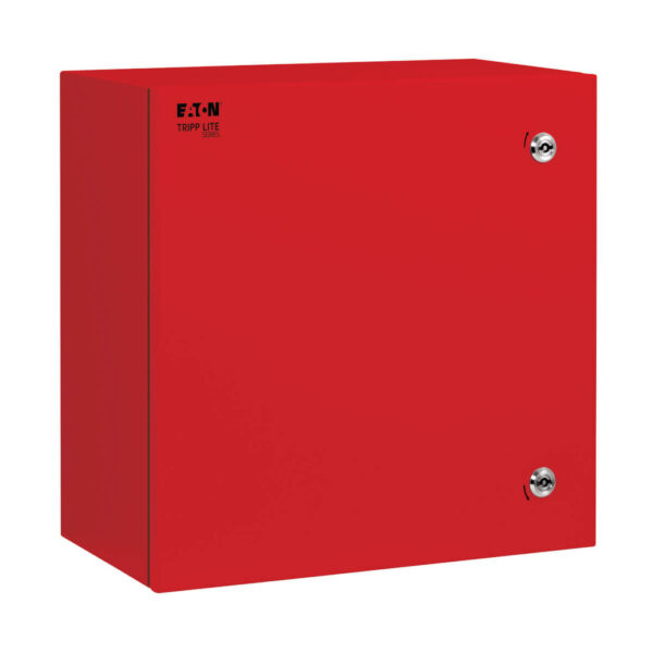 Tripp Lite series SmartRack Outdoor Industrial Enclosure with Lock - NEMA 4, Surface Mount, Metal Construction, 18 x 18 x 10 in., Red