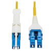 Tripp Lite series 400G Duplex Singlemode 9/125 OS2 Fiber Optic Cable (CS-UPC/LC-UPC), Round LSZH Jacket, Yellow, 3 m