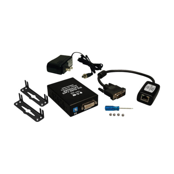 4186a2896fb4c78e88186477bc35e6ac Tripp Lite series DVI over Cat5/6 Active Extender Kit, Box-Style Transmitter/Receiver for Video, Up to 200 ft. (60 m), TAA